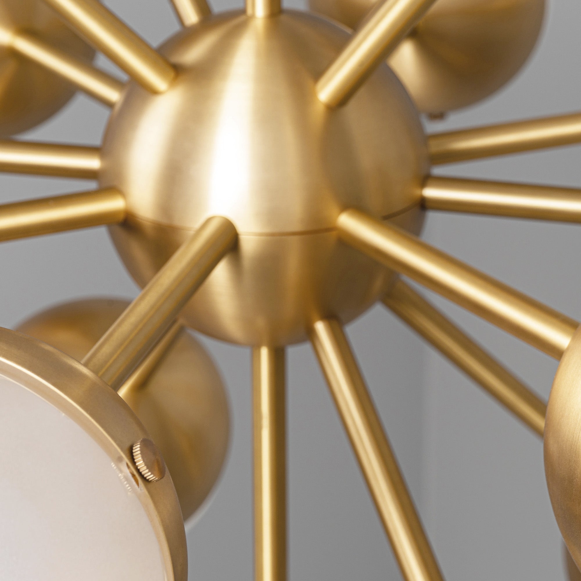 Schwung Molecule Spark Oval 17 Frosted Hemisphere Chandelier